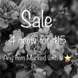 ⭐️4/$15 SALE Bundle and SAVE!!